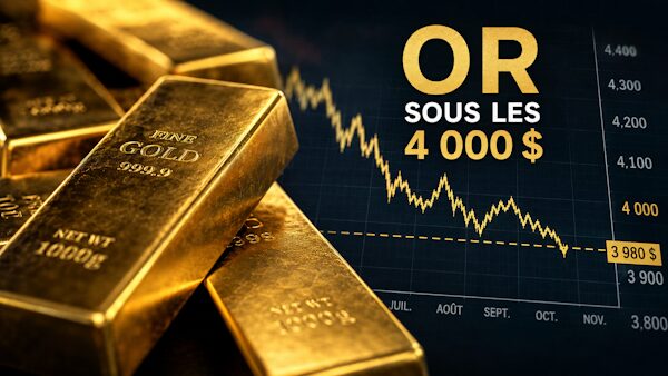 Pourquoi le prix de lor est il repasse sous les 4 000 dollars